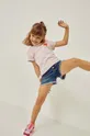 vijolična Otroška bombažna kratka majica zippy Dekliški