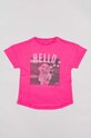 zippy tricou de bumbac pentru copii print roz ZKGAP0303.23006