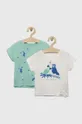 зелений Дитяча бавовняна футболка zippy 2-pack Для дівчаток
