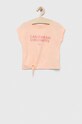 Roxy t-shirt bawełniany dziecięcy nadruk pomarańczowy ERGZT03969