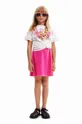 fehér Desigual gyerek pamut póló Pink Panther Lány