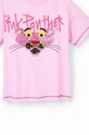 Dječja pamučna majica kratkih rukava Desigual Pink Panther 23SGTK12 roza SS23
