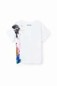 Detské bavlnené tričko Desigual x Disney 23SGTK25 biela SS23