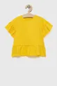 rumena Otroška bombažna kratka majica zippy Dekliški