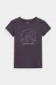 4F t-shirt bawełniany dziecięcy fioletowy