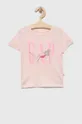 розовый Детская хлопковая футболка GAP Для девочек