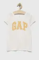 λευκό Παιδικό βαμβακερό μπλουζάκι GAP Για κορίτσια