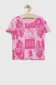 ροζ Παιδικό βαμβακερό μπλουζάκι GAP x Barbie Για κορίτσια