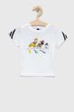 bílá Dětské bavlněné tričko adidas x Disney Dětský