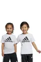 λευκό Παιδικό βαμβακερό μπλουζάκι adidas LK BL CO Παιδικά