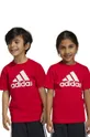 κόκκινο Παιδικό βαμβακερό μπλουζάκι adidas LK BL CO Παιδικά