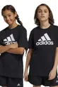 чёрный Детская хлопковая футболка adidas U BL Детский