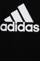 Дитяча бавовняна футболка adidas U BL чорний IC6855
