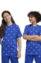 голубой Детская хлопковая футболка adidas U BLUV TEE Детский