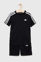adidas komplet dziecięcy U TR-ES 3S IC5670 czarny SS24