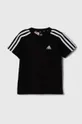 črna Otroška bombažna kratka majica adidas LK 3S CO Otroški