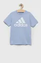 блакитний Дитяча бавовняна футболка adidas U BL Дитячий