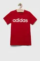 κόκκινο Παιδικό βαμβακερό μπλουζάκι adidas U LIN Παιδικά