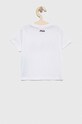 Otroška bombažna kratka majica Fila FAK0123 bela SS25