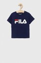 Fila t-shirt bawełniany dziecięcy nadruk granatowy FAK0123