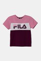 Дитяча бавовняна футболка Fila візерунок рожевий FAK0127