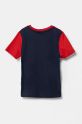 Fila t-shirt bawełniany dziecięcy FAK0127 granatowy AW24