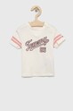 Tommy Hilfiger t-shirt niemowlęcy z elastanem beżowy KN0KN01571.PPYX