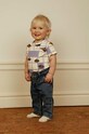 Дитяча футболка Mini Rodini з еластаном фіолетовий 2312011745
