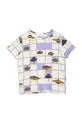 Otroška kratka majica Mini Rodini vijolična