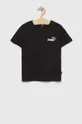 Otroška bombažna kratka majica Puma ESS Small Logo Tee B črna