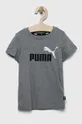 szary Puma t-shirt bawełniany dziecięcy ESS+ 2 Col Logo Tee B Dziecięcy