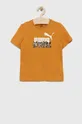 κίτρινο Παιδικό βαμβακερό μπλουζάκι Puma ESS+ MATES Tee Παιδικά