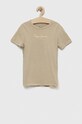 Pepe Jeans t-shirt bawełniany dziecięcy nadruk beżowy PB503535