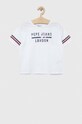 Pepe Jeans t-shirt bawełniany dziecięcy nadruk biały PG502942