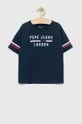 granatowy Pepe Jeans t-shirt bawełniany dziecięcy Dziecięcy
