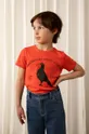 crvena Dječja pamučna majica kratkih rukava Mini Rodini Dječji