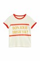 Mini Rodini t-shirt bawełniany dziecięcy nadruk czerwony 2322013342