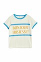 Mini Rodini t-shirt bawełniany dziecięcy nadruk niebieski 2322013360