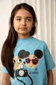 niebieski Mini Rodini t-shirt dziecięcy Dziecięcy