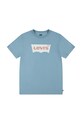 Παιδικό βαμβακερό μπλουζάκι Levi's στάμπα μπλε 8E8157