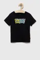 μαύρο Παιδικό βαμβακερό μπλουζάκι Levi's Παιδικά