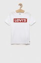 Levi's t-shirt bawełniany dziecięcy nadruk biały 9EE551