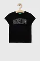 μαύρο Παιδικό βαμβακερό μπλουζάκι United Colors of Benetton Παιδικά