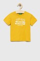 United Colors of Benetton t-shirt bawełniany dziecięcy nadruk żółty 3096G108E.P.SEASONAL
