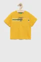 жовтий Дитяча бавовняна футболка United Colors of Benetton Дитячий