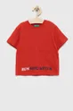 червоний Дитяча бавовняна футболка United Colors of Benetton Дитячий