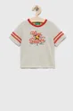 szary United Colors of Benetton t-shirt bawełniany dziecięcy Dziecięcy
