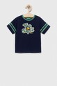 United Colors of Benetton t-shirt bawełniany dziecięcy wzorzyste granatowy 3096G108K.P.SEASONAL