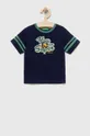 tmavomodrá Detské bavlnené tričko United Colors of Benetton Detský