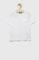 bela Otroška bombažna kratka majica United Colors of Benetton Otroški